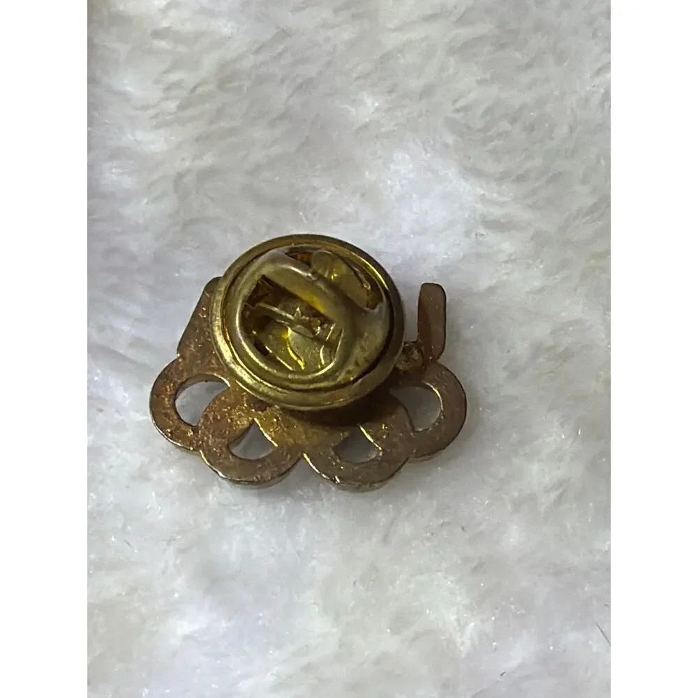 Vintage USA Olympic Rings Lapel Pin Gold Tone Team USA Olympics Collectible